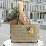 Hand-painted French Butter Bag Charm + Keychain | Eco-Friendly