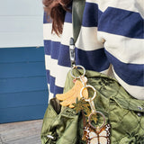 Hand-painted Boho Monarch Bag Charm + Keychain | Eco-Friendly