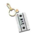 Hand-painted NYC Mosaic Bag Charm + Keychain | Eco-Friendly
