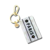 Hand-painted Paris Mosaic Bag Charm + Keychain | Eco-Friendly
