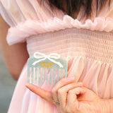 Hand-painted Vintage Bow Pocket Comb | Eco-Friendly