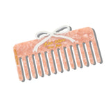Hand-painted Vintage Bow Detangling Wide Tooth Hair Comb | Eco-Friendly