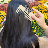 Hand-painted Swallowtail Detangling Wide Tooth Hair Comb | Eco-Friendly