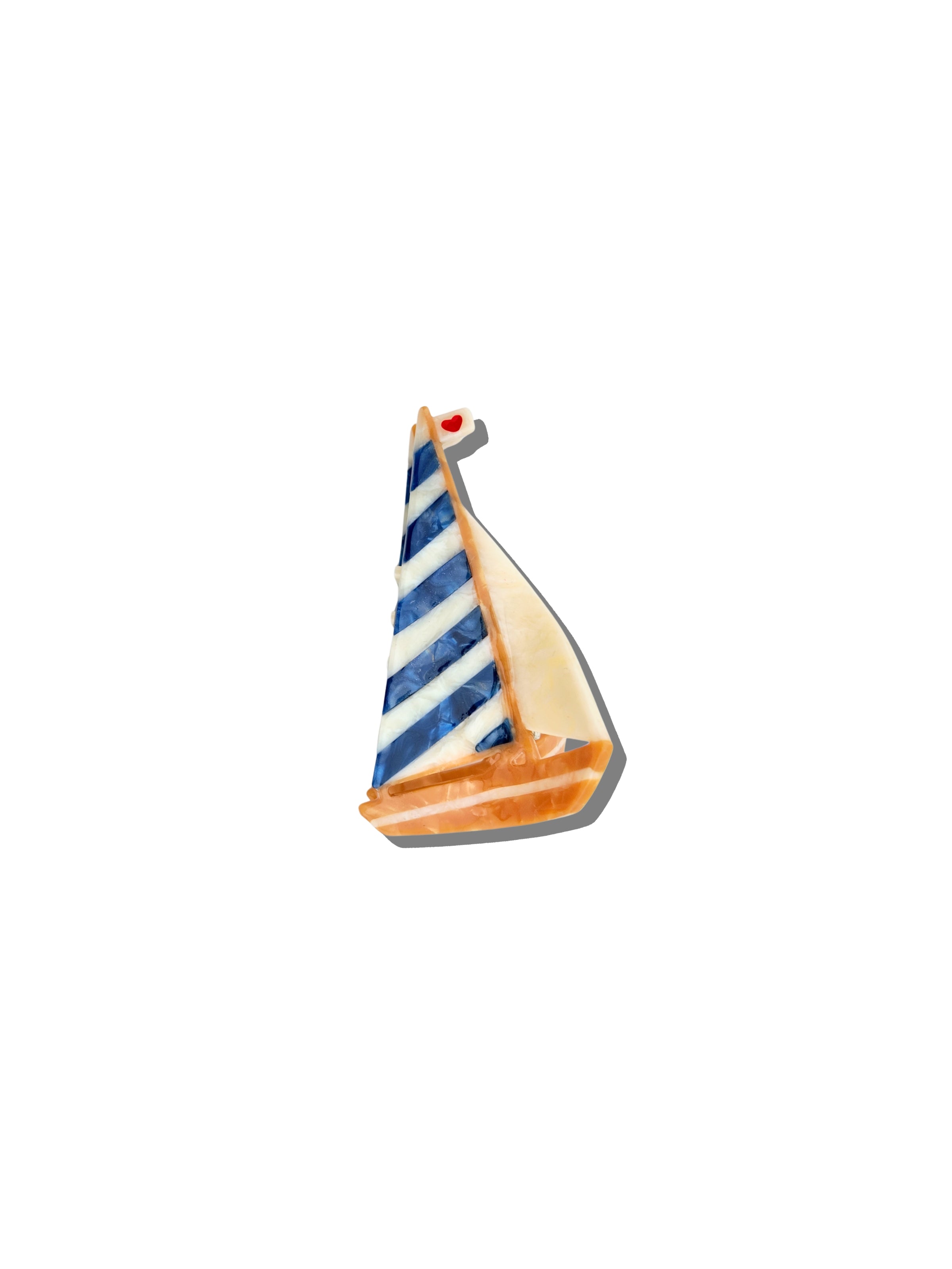 Hand-painted Sailboat Claw Hair Clip | Eco-Friendly