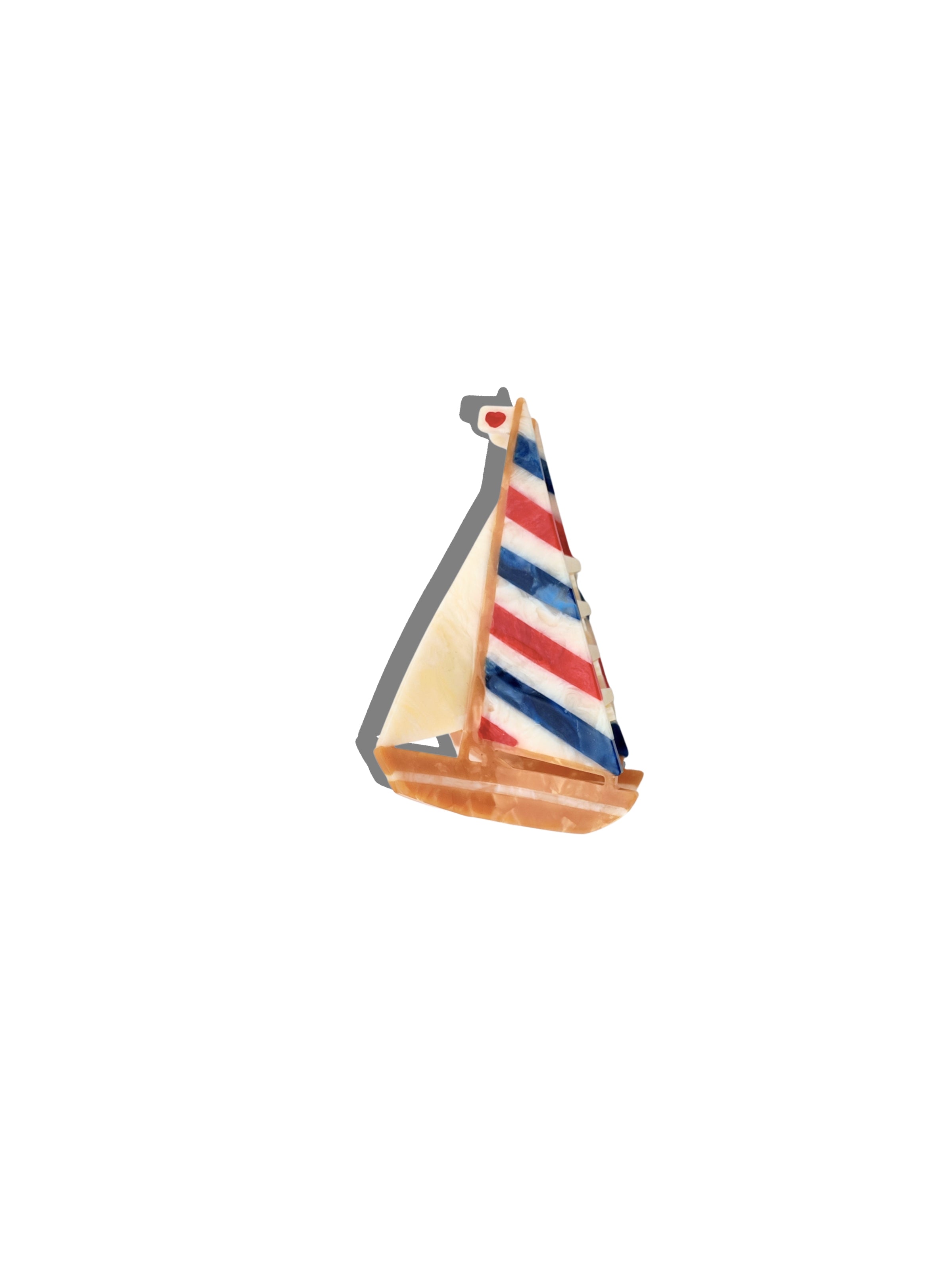 Hand-painted Sailboat Claw Hair Clip | Eco-Friendly