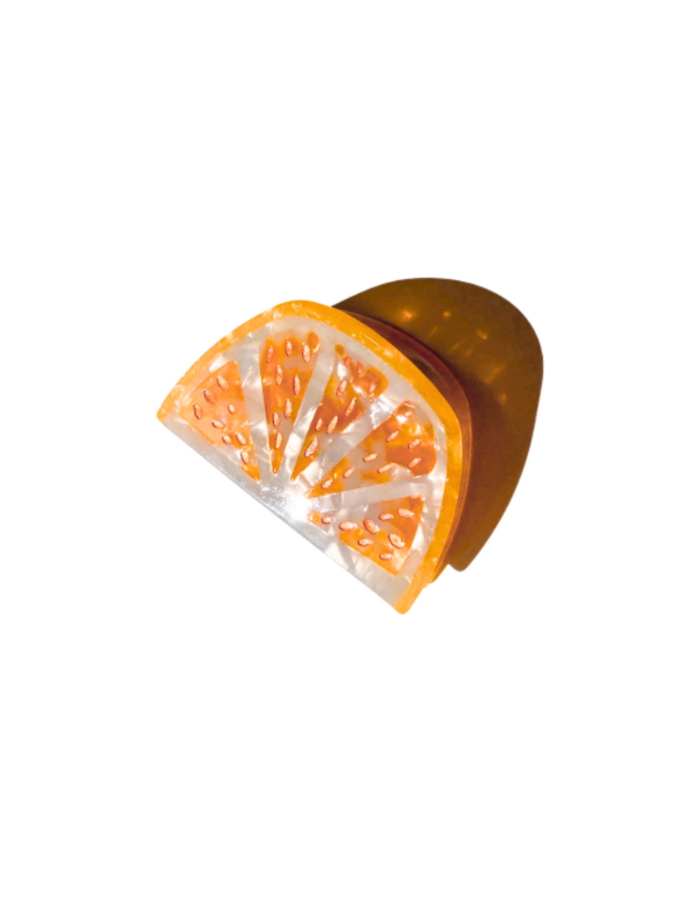 Hand-painted Citrus Slice Claw Hair Clip | Eco-Friendly