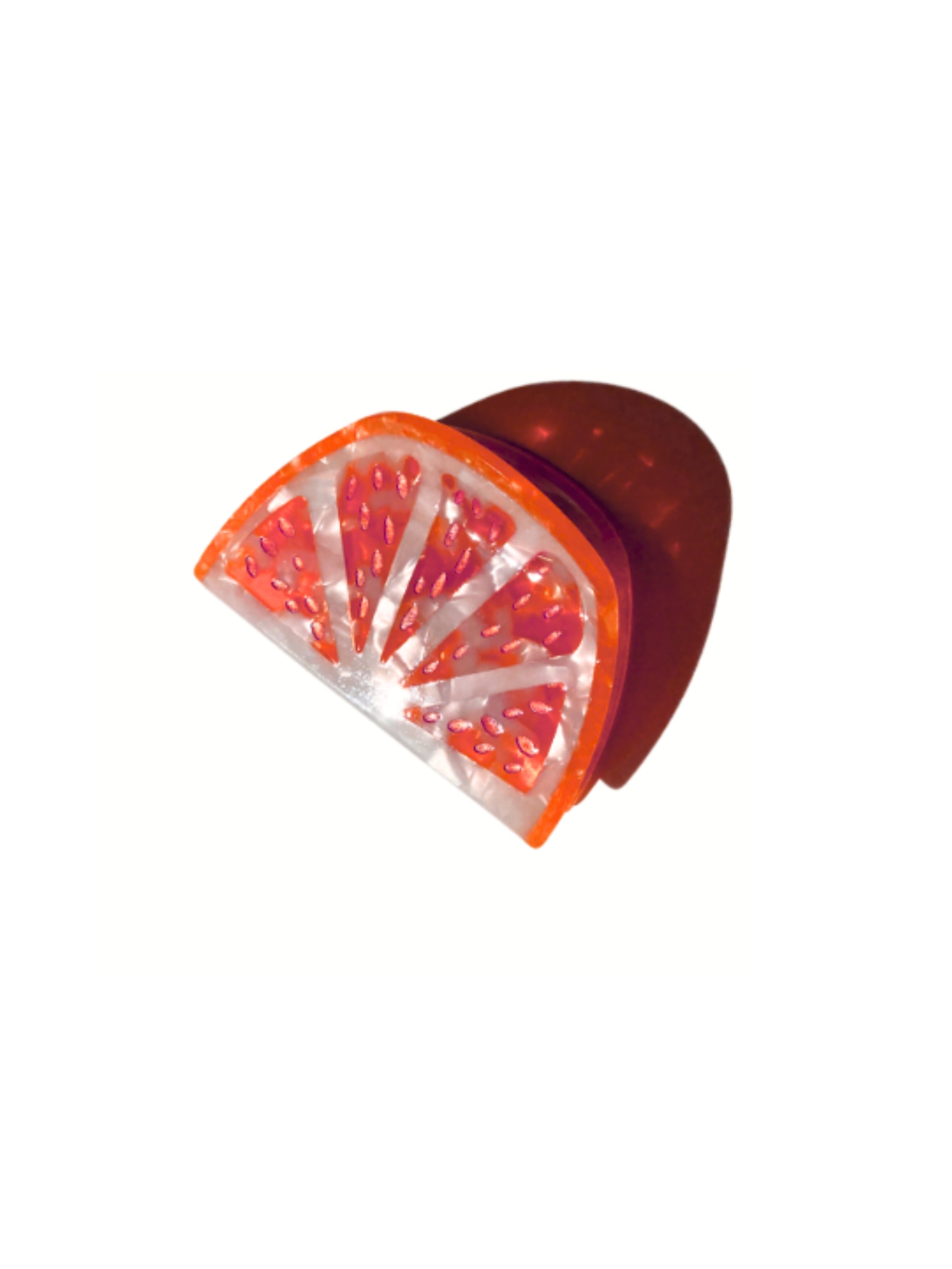 Hand-painted Citrus Slice Claw Hair Clip | Eco-Friendly