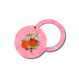 Hand-painted Orange Blossom Compact Mirror | Eco-Friendly
