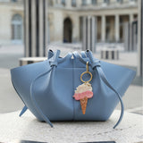 Hand-painted Gelato Bag Charm + Keychain | Eco-Friendly