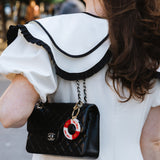 Hand-painted Lifesaver Bag Charm + Keychain | Eco-Friendly