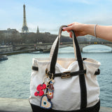 Hand-painted Citrus Spritz Bag Charm + Keychain | Eco-Friendly