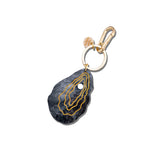 Hand-painted Oyster Bag Charm + Keychain | Eco-Friendly