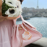 Hand-painted Seashell Bag Charm + Keychain | Eco-Friendly