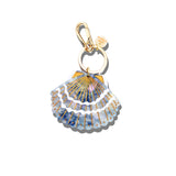 Hand-painted Seashell Bag Charm + Keychain | Eco-Friendly