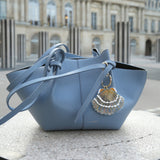 Hand-painted Seashell Bag Charm + Keychain | Eco-Friendly