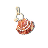 Hand-painted Seashell Bag Charm + Keychain | Eco-Friendly