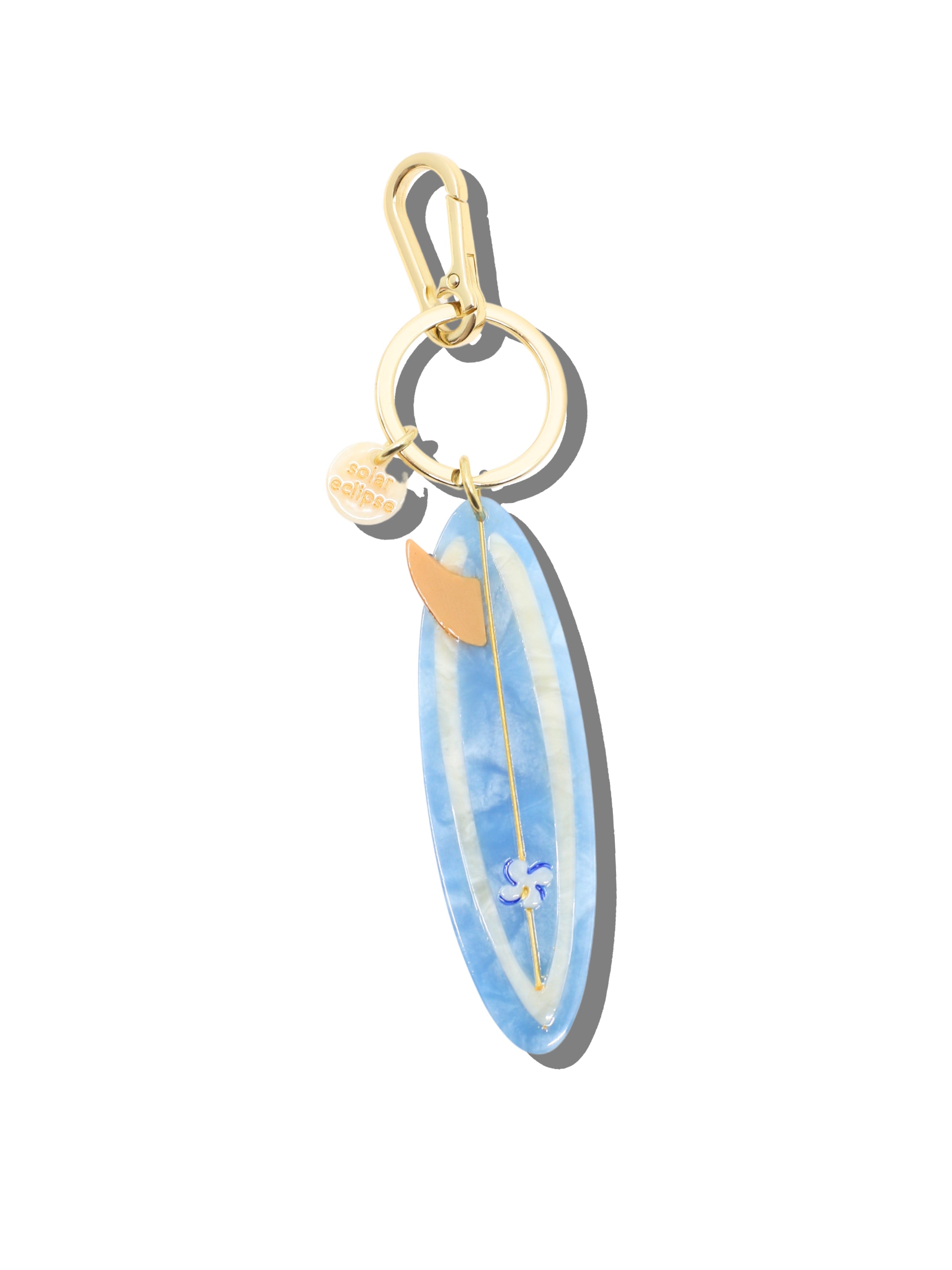 Hand-painted Surf Board Bag Charm + Keychain | Eco-Friendly