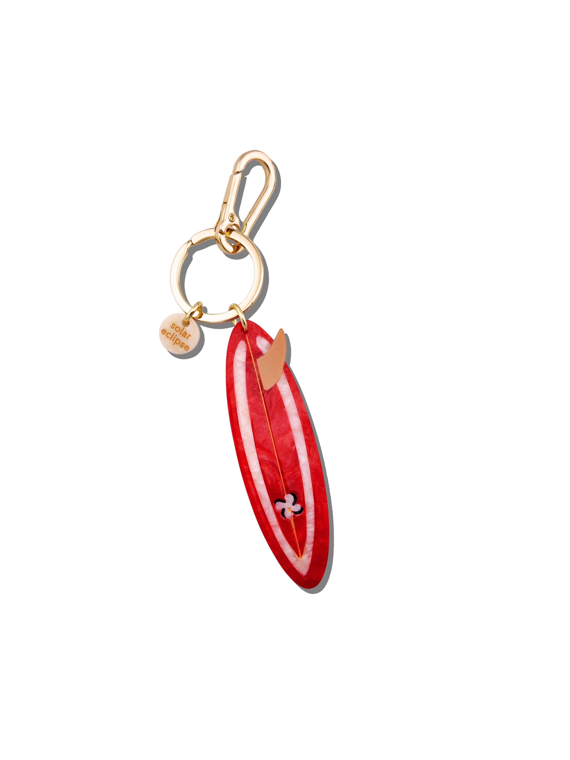 Hand-painted Surf Board Bag Charm + Keychain | Eco-Friendly