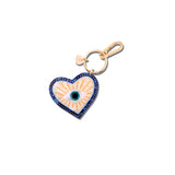 Hand-painted Coastal Lucky Eye Bag Charm + Keychain | Eco-Friendly