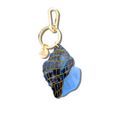 Hand-painted Tulip Conch Shell Bag Charm + Keychain | Eco-Friendly
