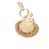 Hand-painted Sunset Seashell Bag Charm + Keychain | Eco-Friendly