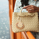 Hand-painted Sunset Seashell Bag Charm + Keychain | Eco-Friendly
