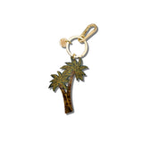 Hand-painted Palm Trees Bag Charm + Keychain | Eco-Friendly