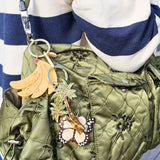Hand-painted Palm Trees Bag Charm + Keychain | Eco-Friendly