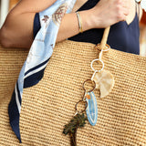 Hand-painted Palm Trees Bag Charm + Keychain | Eco-Friendly