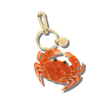 Hand-painted Crab Bag Charm + Keychain | Eco-Friendly
