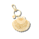 Hand-painted Scallop Seashell Bag Charm + Keychain | Eco-Friendly