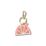 Hand-painted Citrus Slice Bag Charm + Keychain | Eco-Friendly