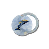 Hand-painted Whale Compact Mirror | Eco-Friendly