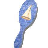 Hand-painted Sail Boat Amazing Hair Day Brush | Eco-Friendly