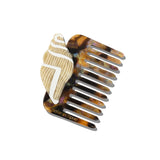 Hand-painted Conus Conch Pocket Comb | Eco-Friendly