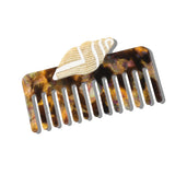 Hand-painted Conus Conch Detangling Wide Tooth Hair Comb | Eco-Friendly