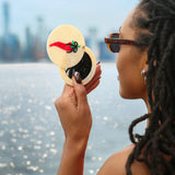 Hand-painted Pepper Compact Mirror | Eco-Friendly