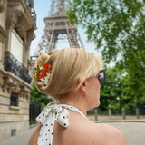 Hand-painted Orange Blossom Claw Hair Clip | Eco-Friendly