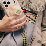 Hand-painted Flower Mahjong GripCharm | Eco-Friendly