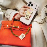 Hand-painted Flower Mahjong GripCharm | Eco-Friendly