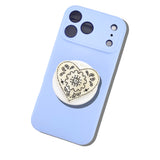 Hand-painted Paisley Heart GripCharm | Eco-Friendly