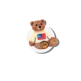 Hand-painted Americana Teddy GripCharm | Eco-Friendly