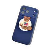 Hand-painted Americana Teddy GripCharm | Eco-Friendly