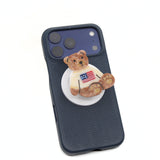Hand-painted Americana Teddy GripCharm | Eco-Friendly