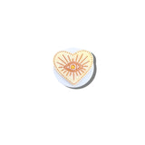 Hand-painted Celestial Eye Heart GripCharm | Eco-Friendly