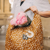 Hand-painted Baby Blue Monarch Bag Charm + Keychain | Eco-Friendly