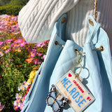 Hand-painted Monarch Butterfly Bag Charm + Keychain | Eco-Friendly