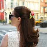 Hand-painted Vintage Tulips Claw Hair Clip | Eco-Friendly