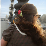 Hand-painted Vintage Tulips Claw Hair Clip | Eco-Friendly