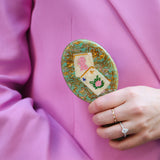 Hand-painted Flower Mahjong Handbag Hero Brush | Eco-Friendly